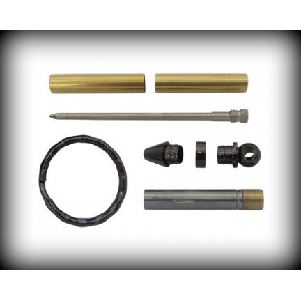 Key Ring Mini Pen Kit - Gun Metal Grey