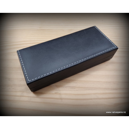 Leather Pen Box - Black