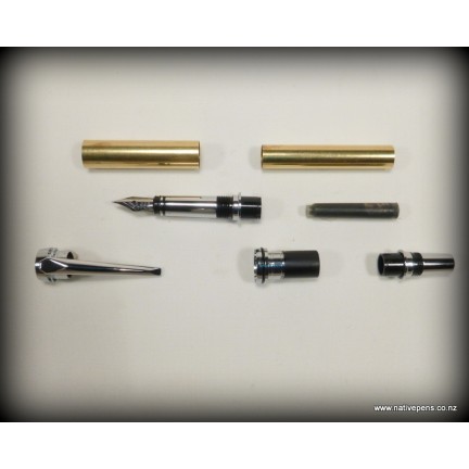 JR Gentlemans II Fountain Pen Kit - Chrome