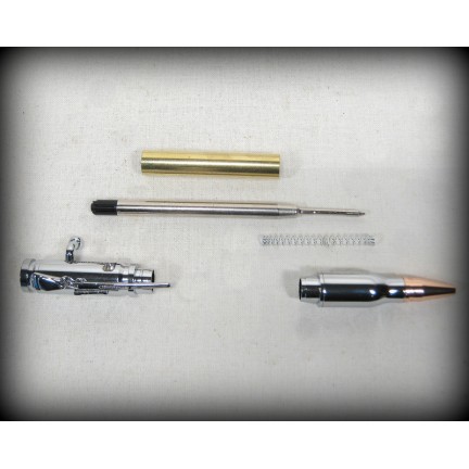 Bolt Action Bullet Pen Kit - Chrome