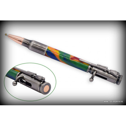 Bolt Action Bullet Pen Kit - Antique Pewter